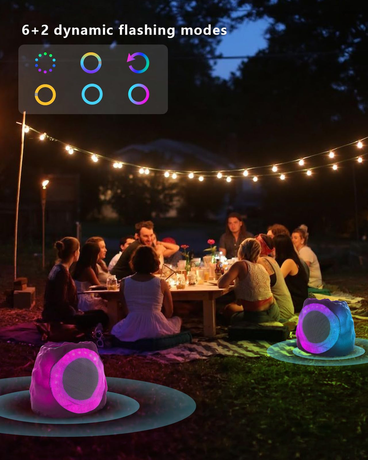 Waterproof Solar Powered Rechargeable Bluetooth Outdoor Speakers I57356