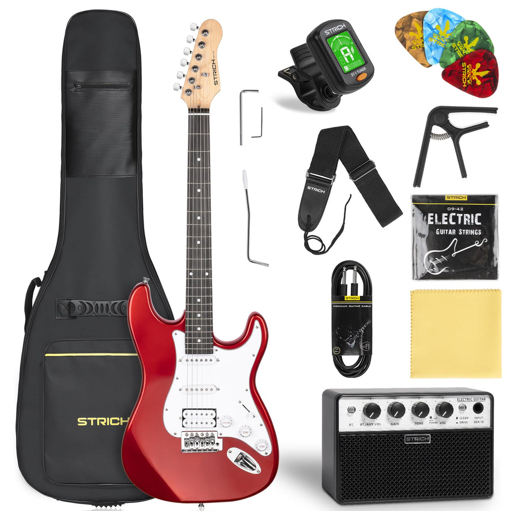 39" Full Size HSS Pick Up Electric Guitar Beginner Kit O34989