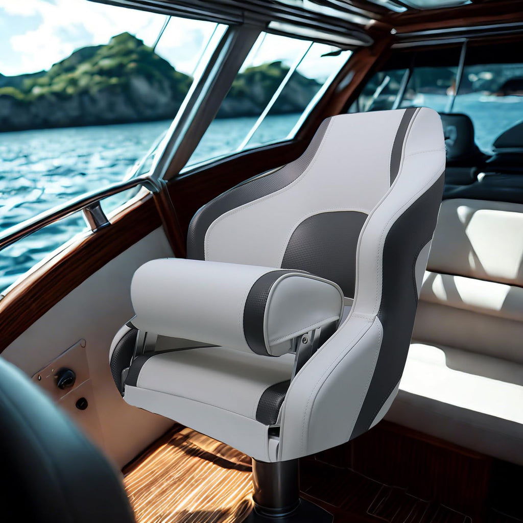 White Black Boat Seat M6278