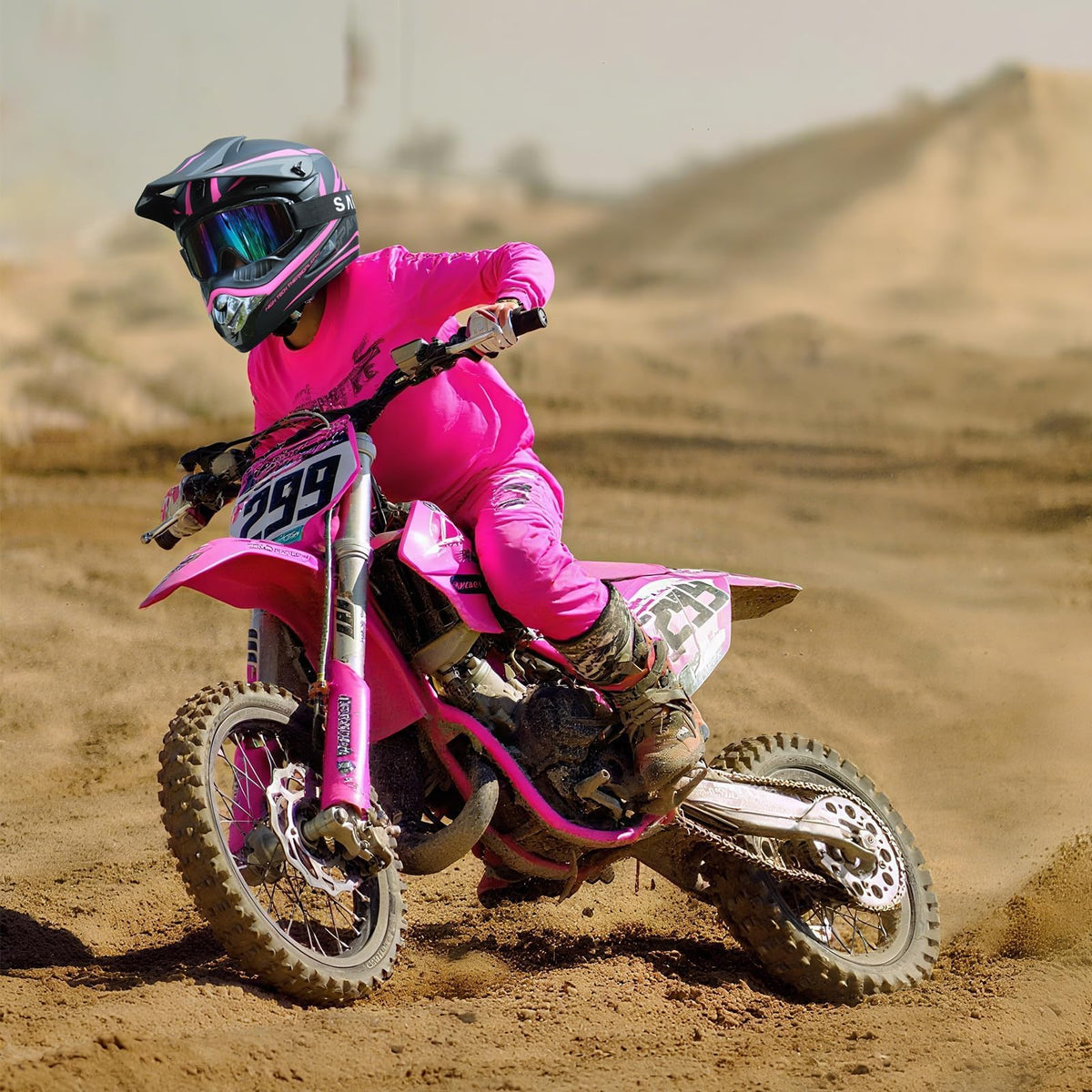 Kids DOT Approved Full Face Motocross Helmet R55793