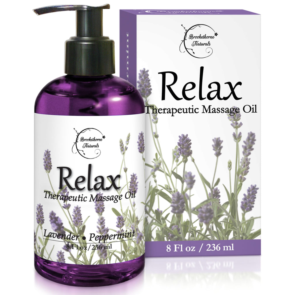 Lavender Peppermint Marjoram Body Massage Oil 8oz I47948