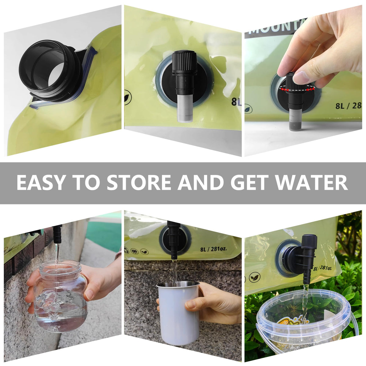 Collapsible 2 Gallon BPA-free Water Container I818850