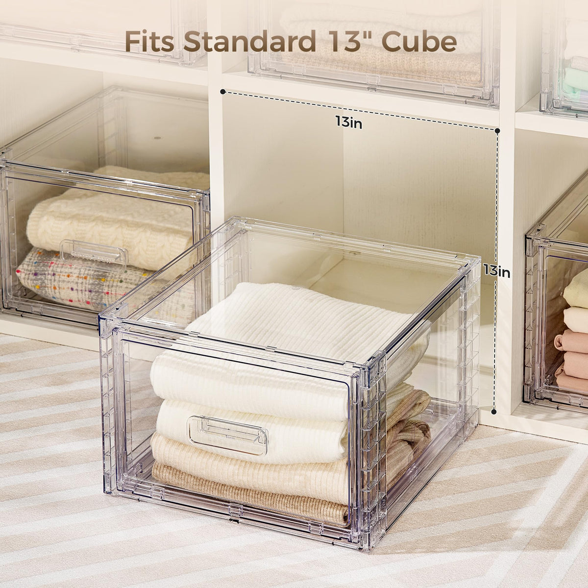 Clear Stackable Storage Drawers 4 Pack 15QT L74834