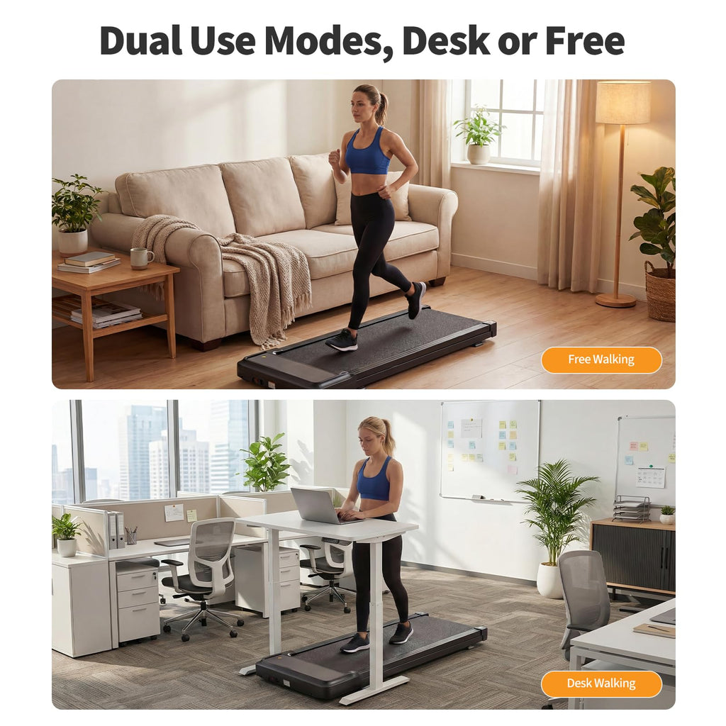 Black Portable 3-in-1 Walking Pad Treadmill I667309