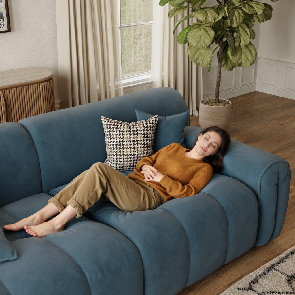 Oversized U-Shaped Sectional Sofa with Ottoman P924