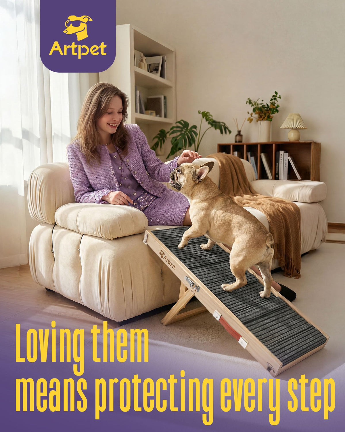 Adjustable Wooden Dog Ramp R7820