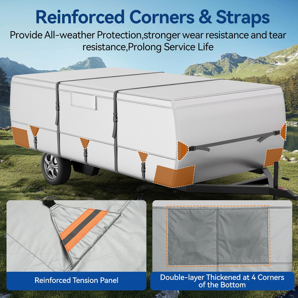 14'-16' Waterproof Oxford Fabric Camper Cover Q3427