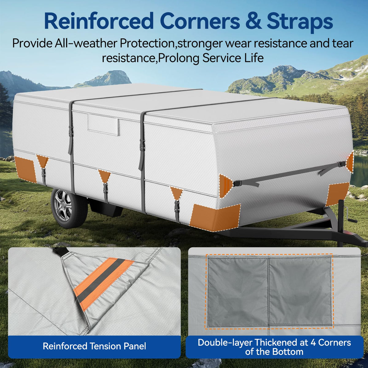 14'-16' Waterproof Oxford Fabric Camper Cover Q3427