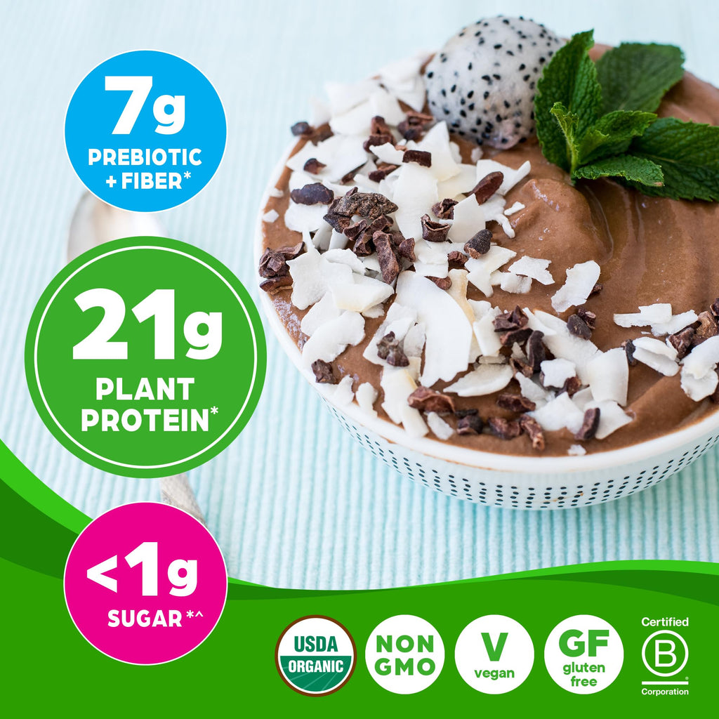 Organic Vegan Protein Powder, Chocolate Fudge 2 lbs + Original 30 oz C21602