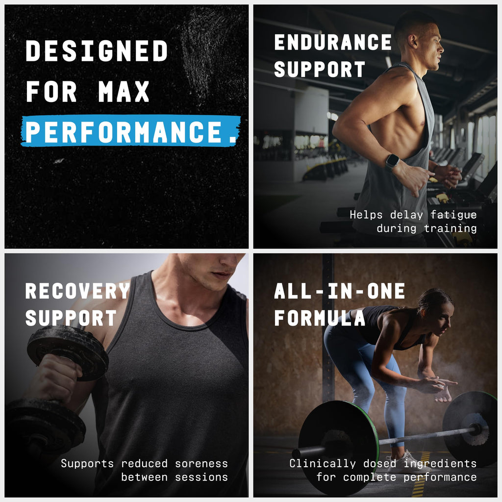 Pre-Workout Powder with Caffeine, L-Citrulline, Creatine, Beta-Alanine, 20 Servings I5818