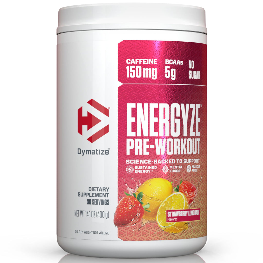 Pre Workout Powder Strawberry Lemonade 150mg Caffeine 5g BCAAs 30 Servings T38678