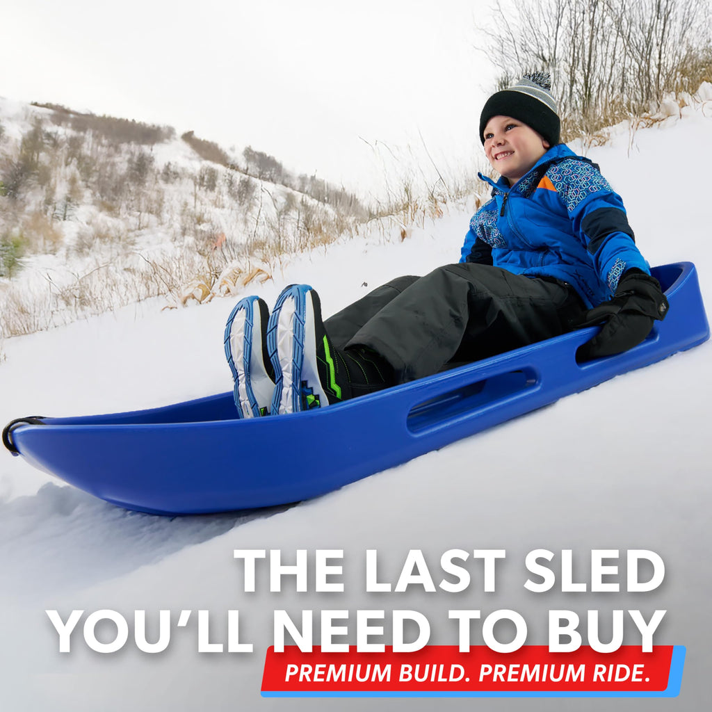 2 Person Snow Sled with Pull Strap and Padded Seat F980