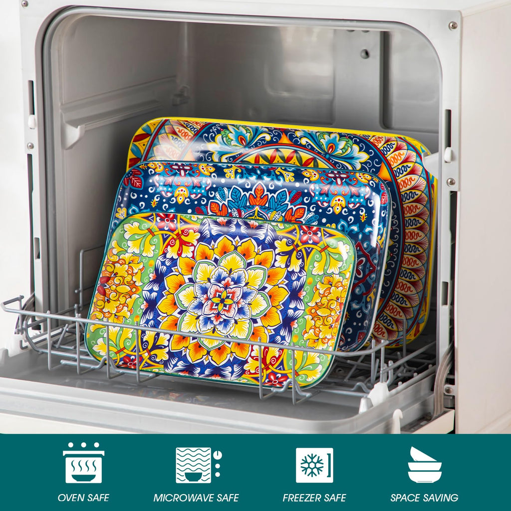 Serving Platters Set of 3 Rectangular Trays Z12212