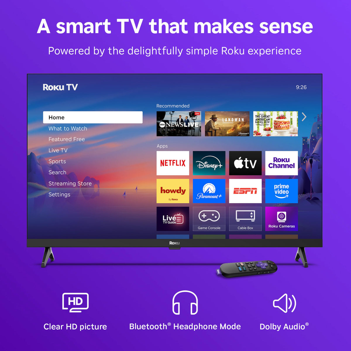 32" 720p HD LED Smart TV W2637
