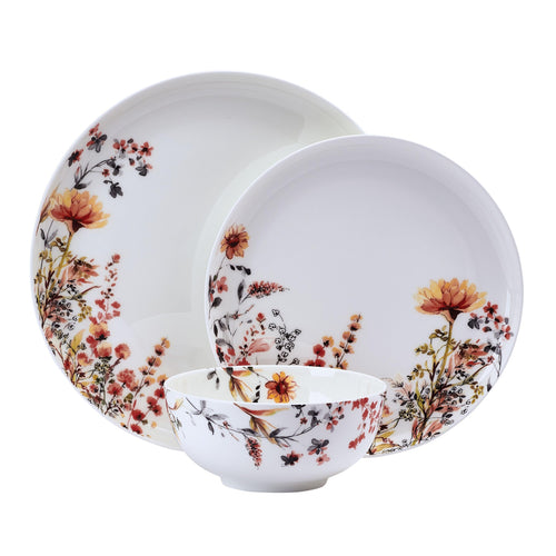 12 Piece Floral Bone China Dinnerware Set P6716