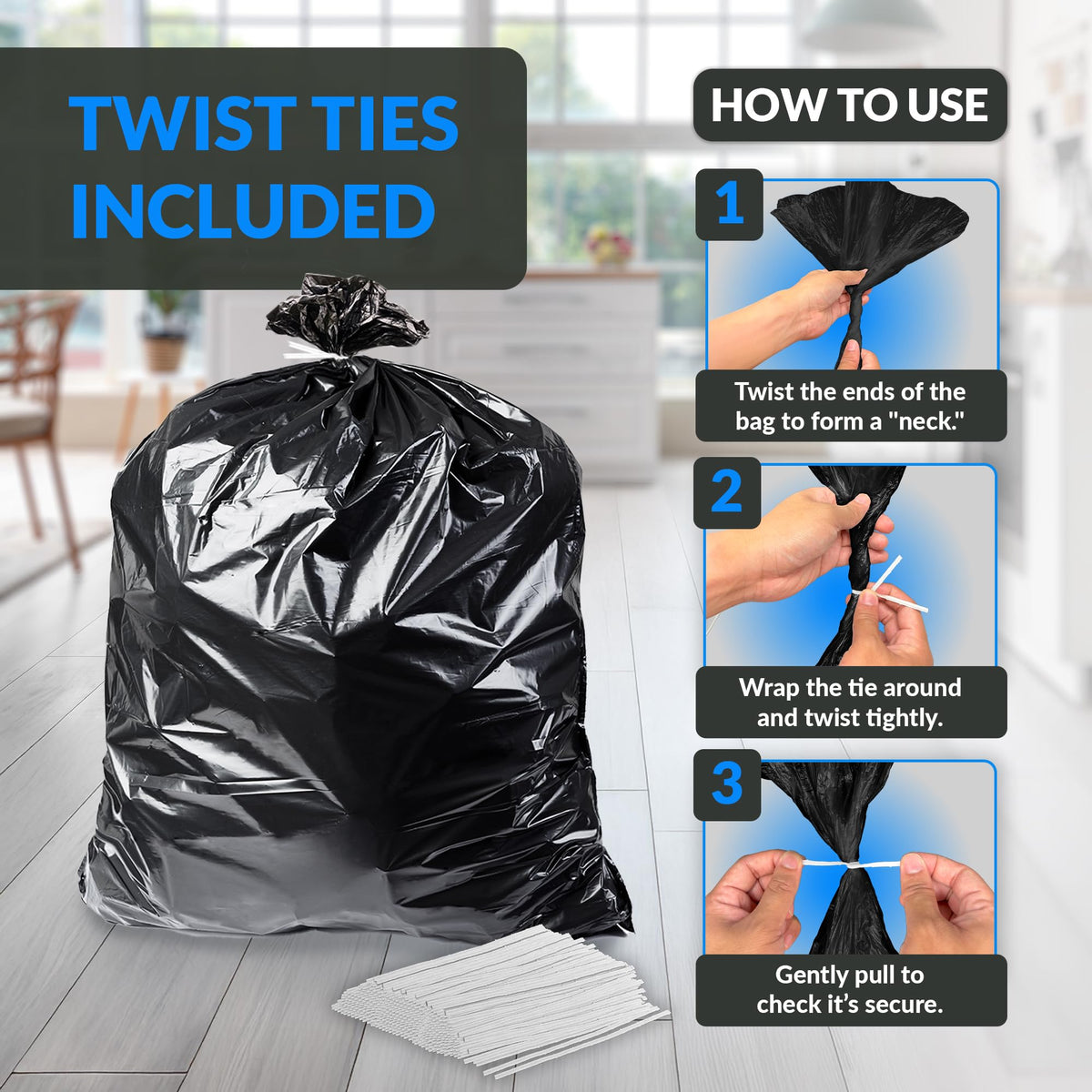 65 Gallon Heavy Duty Trash Bags P659
