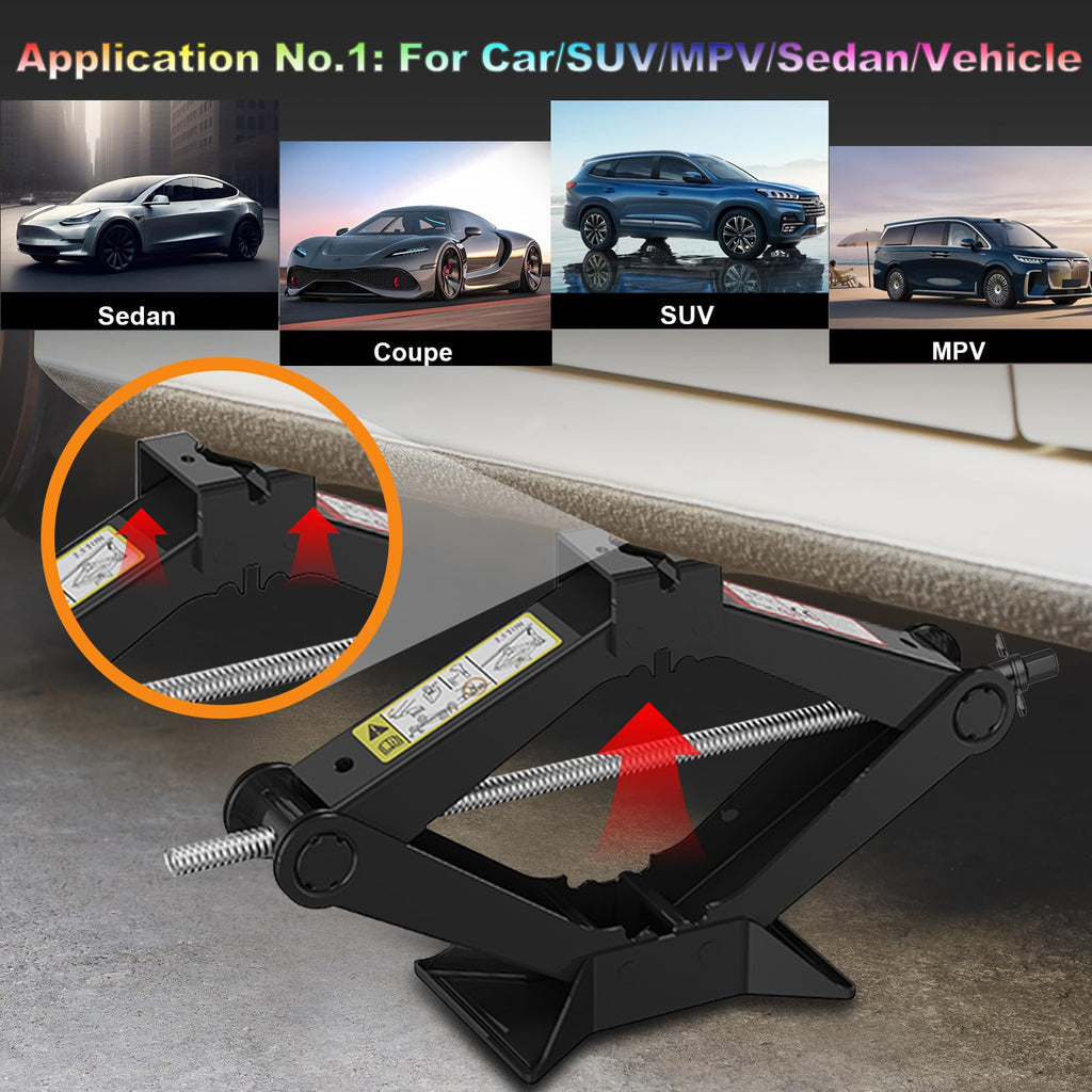 Scissor Jack Kit with Lug Wrench and Jack Pad B8745
