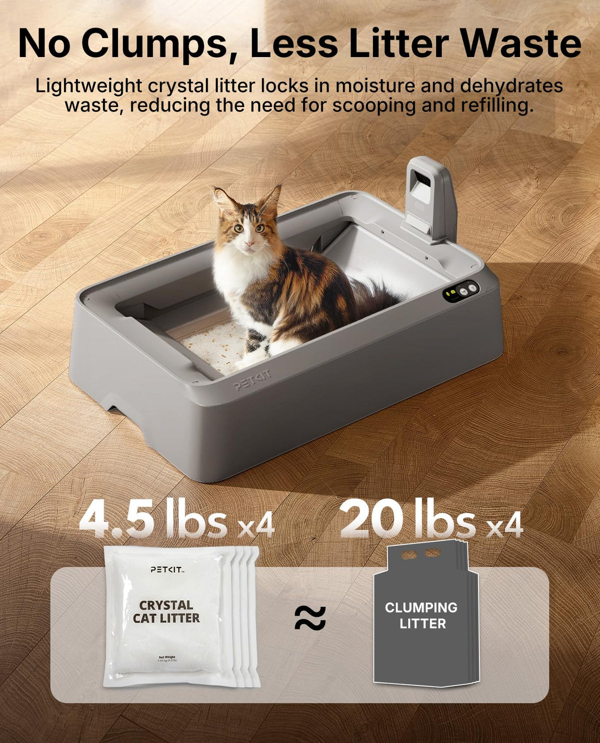 Cat Litter with Tray, 4.5 lb×4 Packs K822