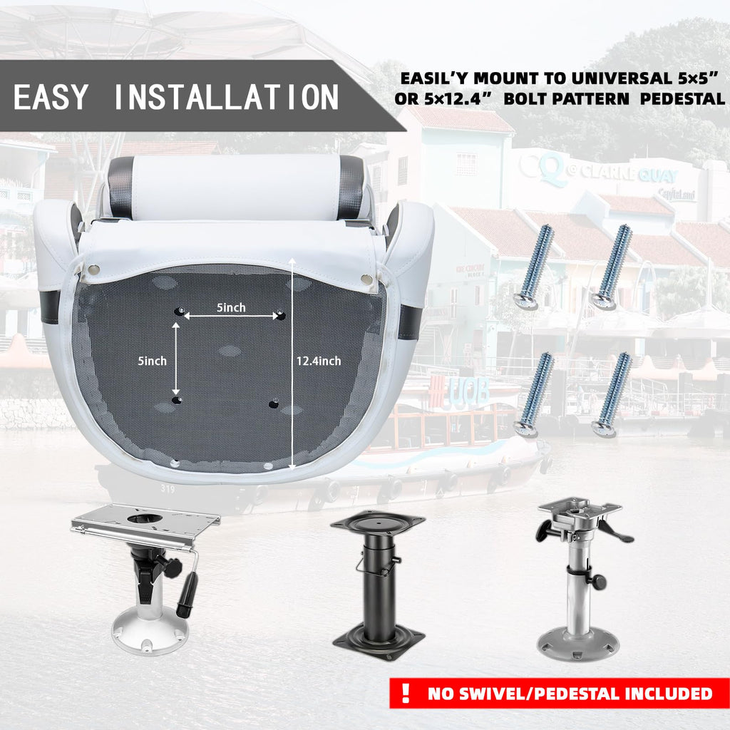 White Black Boat Seat M6278