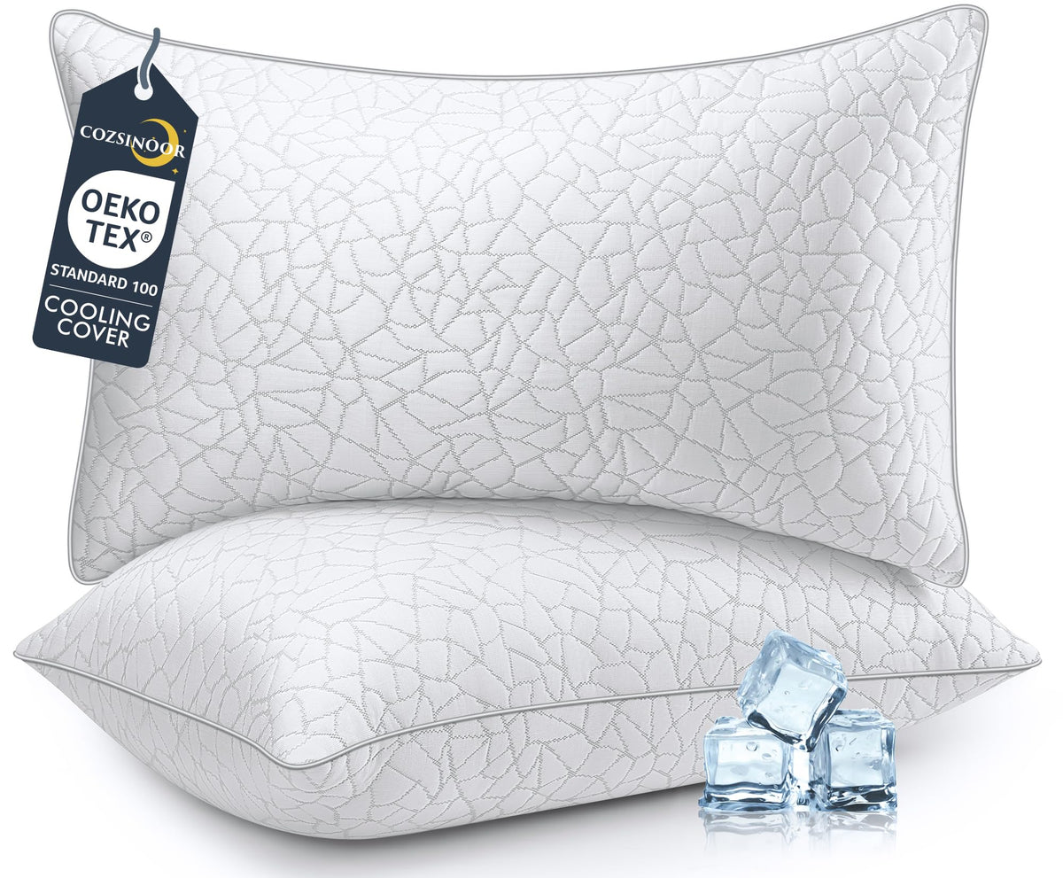 King Size Down Alternative Pillows Set of 2 Microfiber X323070