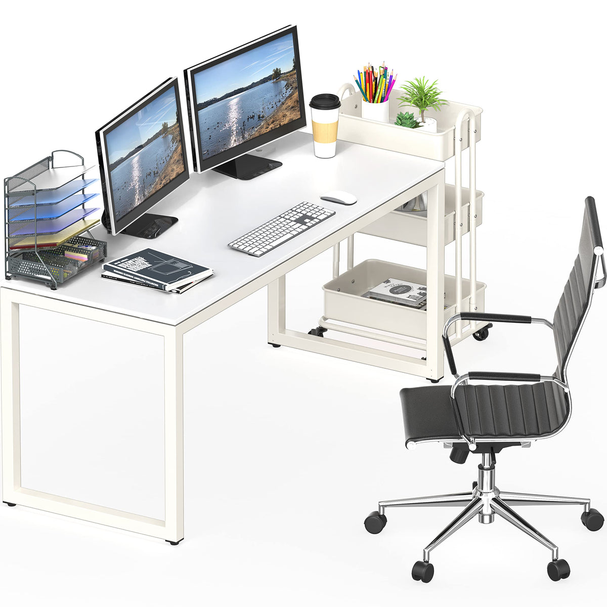55-Inch White Office Computer Desk M502734