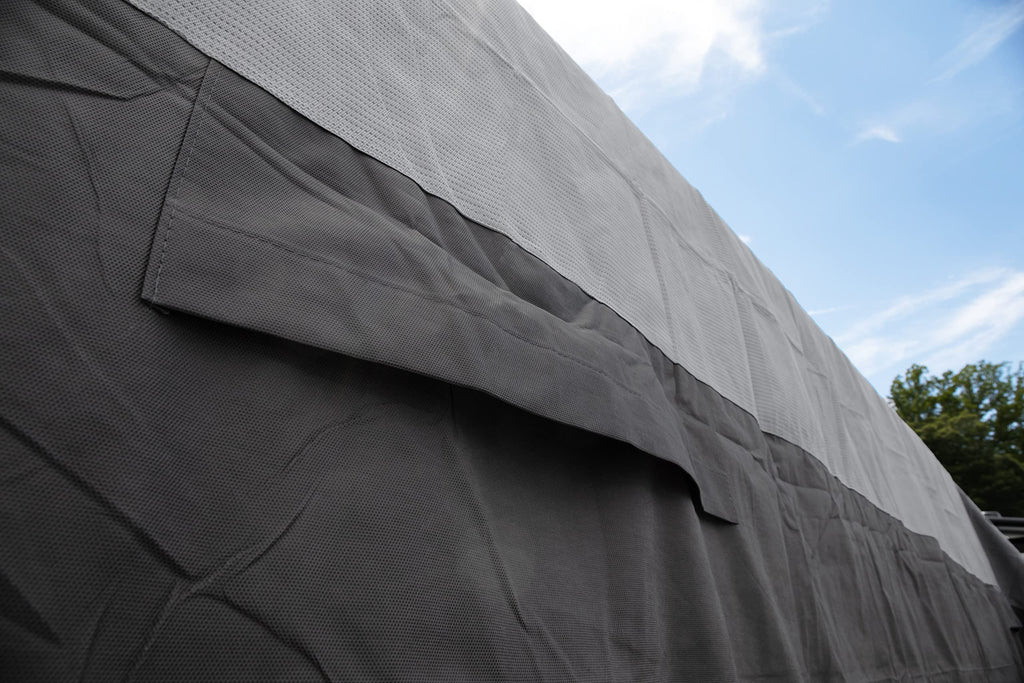 Polypropylene Camper RV Cover with Zipper Entry Doors and Air Vents A24161
