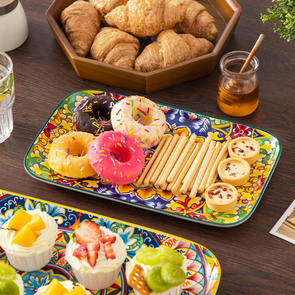 Serving Platters Set of 3 Rectangular Trays Z12212