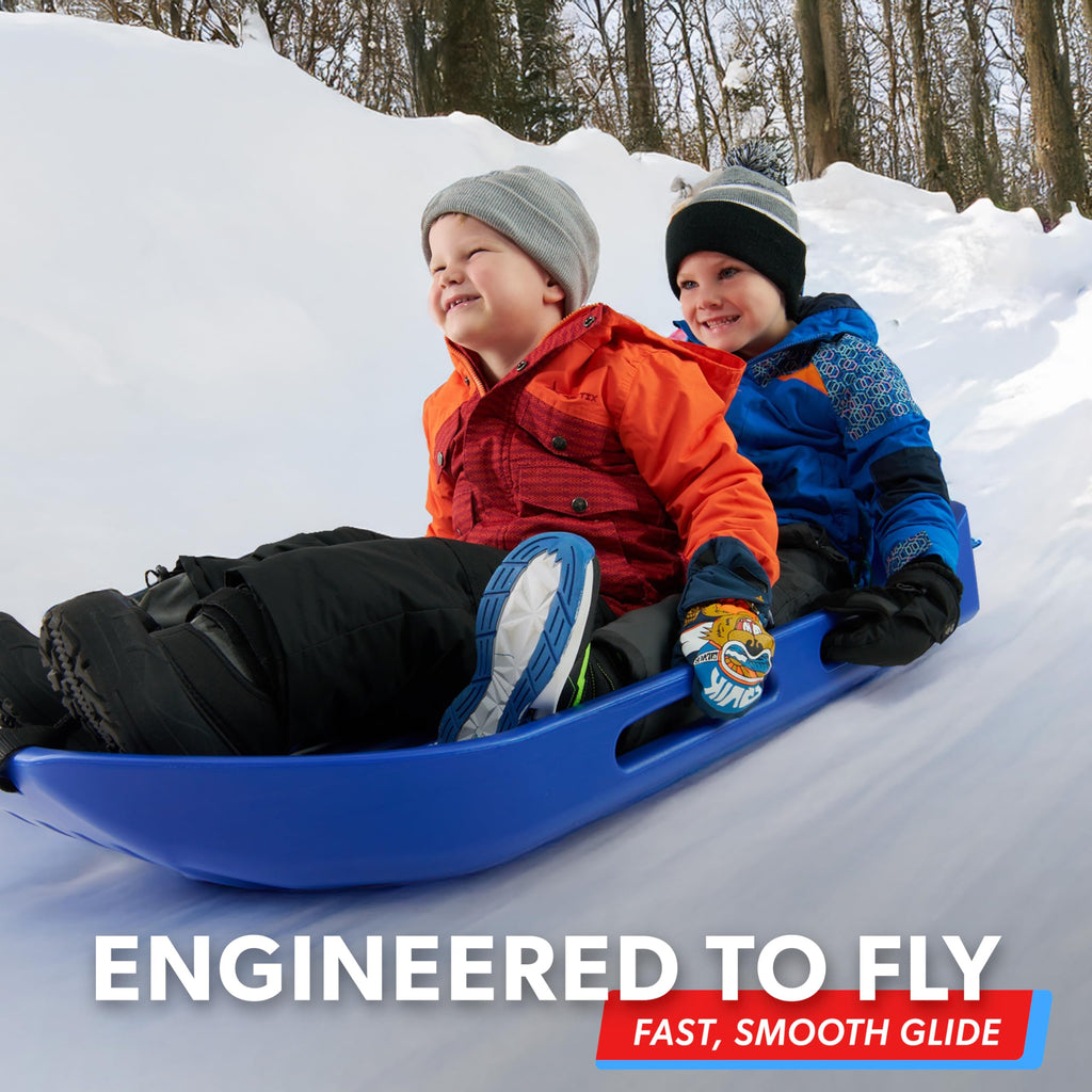 2 Person Snow Sled with Pull Strap and Padded Seat F980