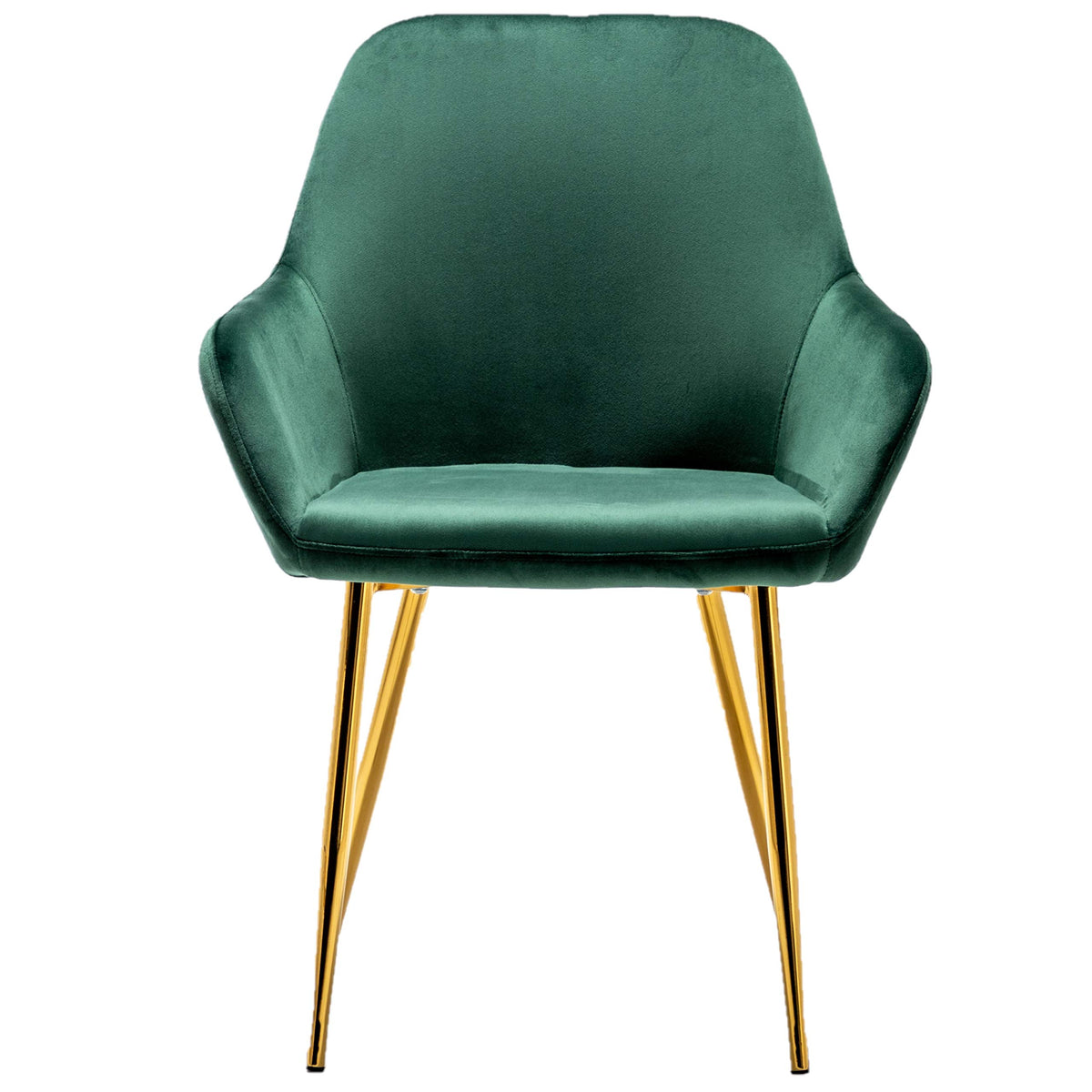 Set of 2 Green Velvet Upholstered Accent Chair E39407