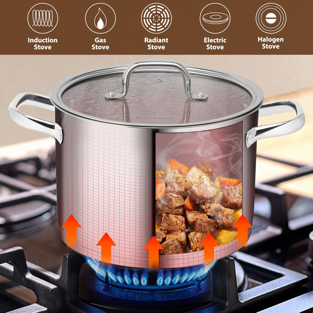 Stainless Steel 8-Quart Stock Pot L5695