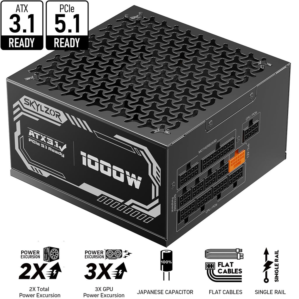 1000W Fully Modular 80+ Gold Certified ATX 3.1 Power Supply M862