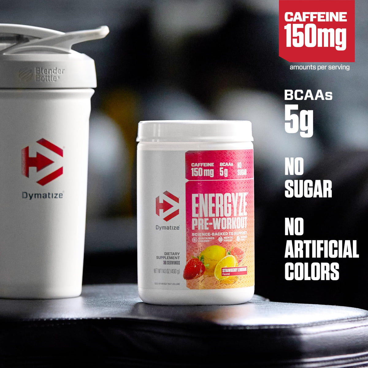 Pre Workout Powder Strawberry Lemonade 150mg Caffeine 5g BCAAs 30 Servings T38678