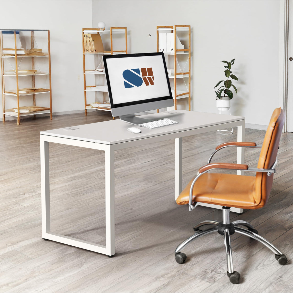 55-Inch White Office Computer Desk M502734