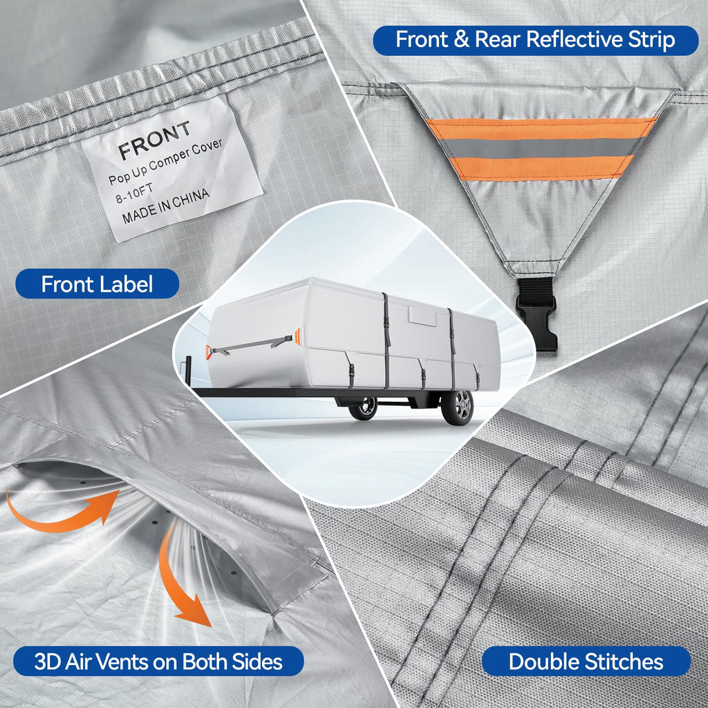 14'-16' Waterproof Oxford Fabric Camper Cover Q3427
