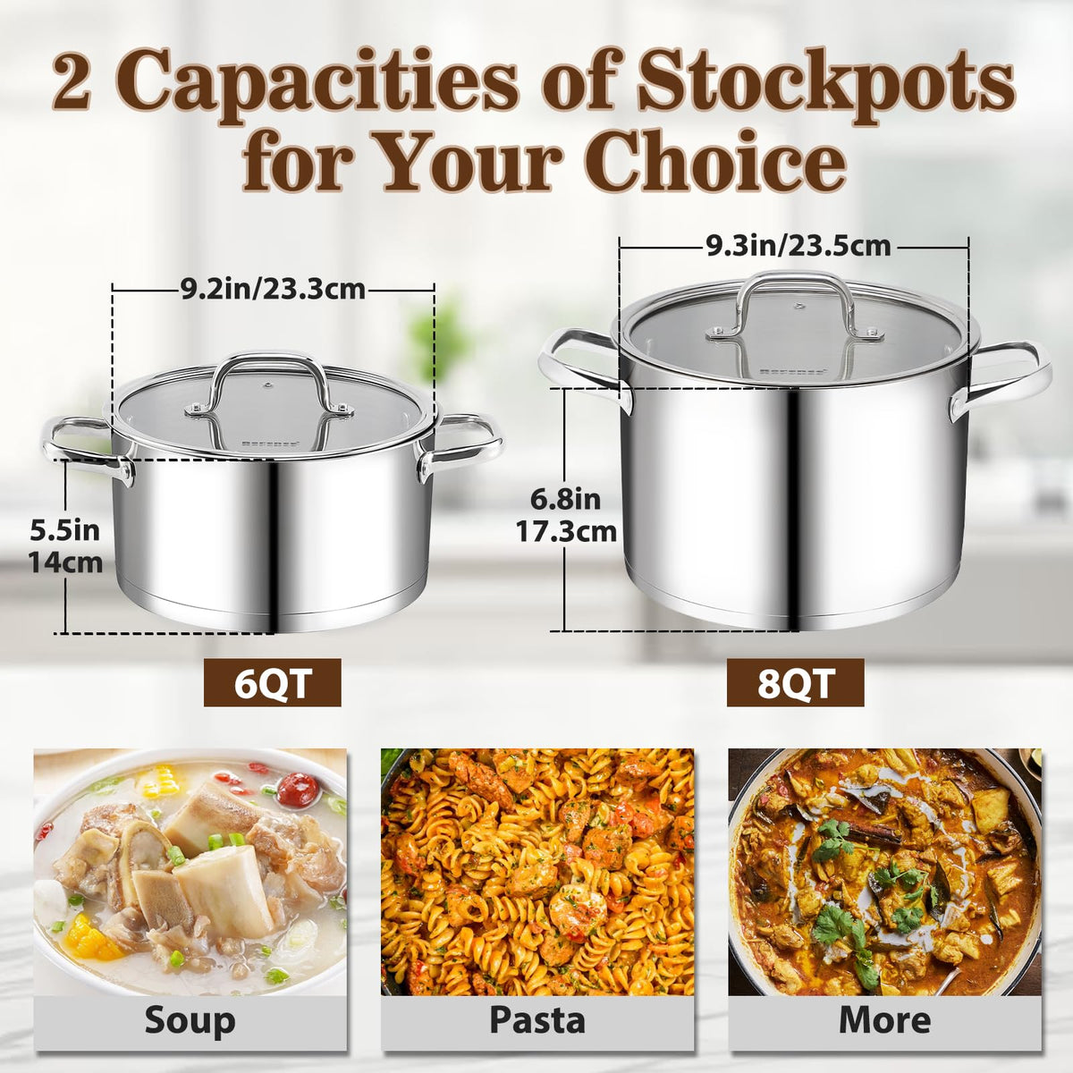 Stainless Steel 8-Quart Stock Pot L5695