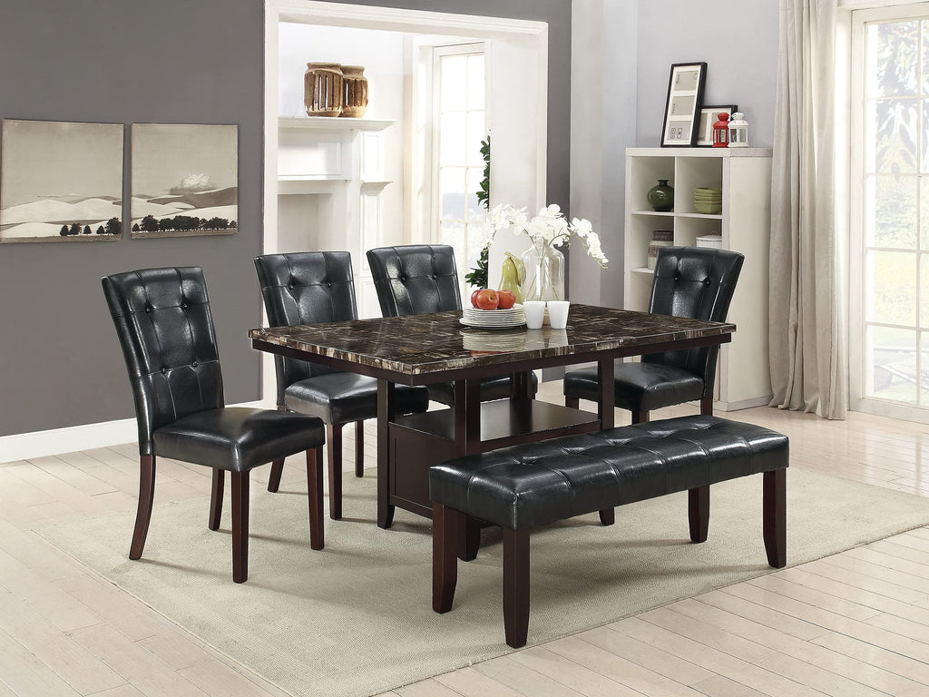 Black Faux Leather Dining Chairs Set of 2 S189039