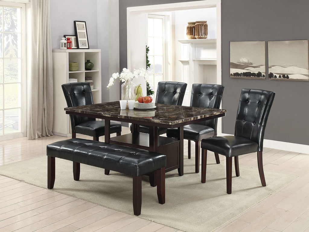 Black Faux Leather Dining Chairs Set of 2 S189039