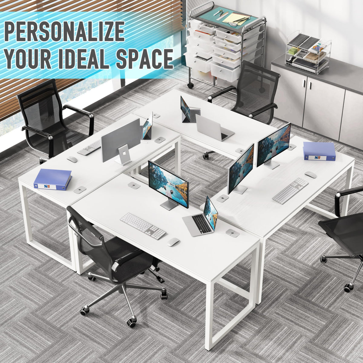 55-Inch White Office Computer Desk M502734